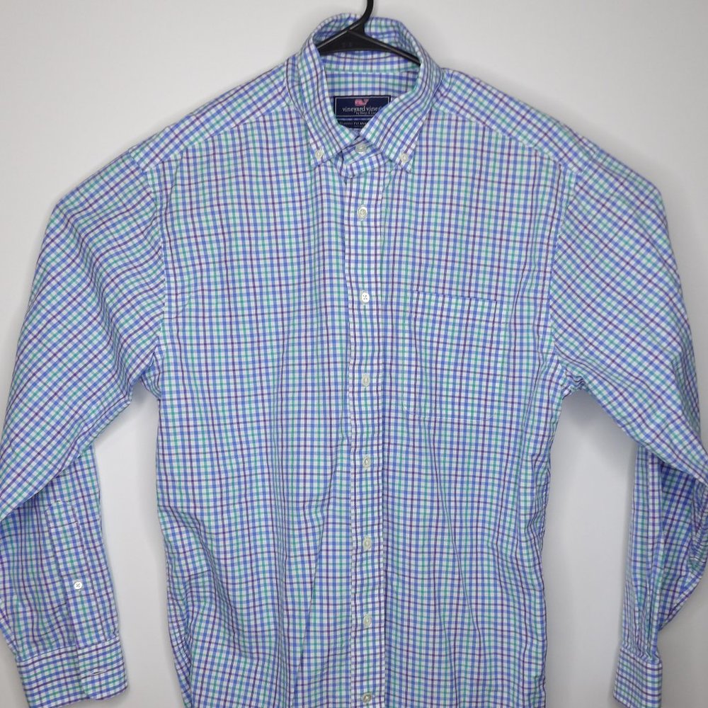 Vineyard Vines Dress Shirt M Medium 100% Cotton